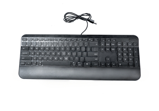 Three key area ergonomic wired keyboard